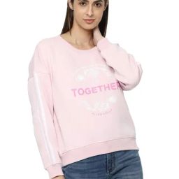 Allen Solly Pink Printed Sweatshirt-image-82