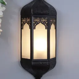Homesake Antique copper Metal Vintage Moroccan Wall Sconce Lamp-image-5