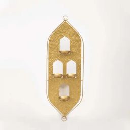 Home4U Golden Iron 14 cm Diya Wall Art - Set of 1-image-34