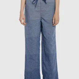 Fabindia Blue Cotton Striped Pant-15