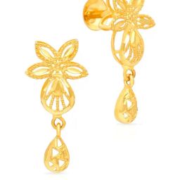 Malabar Gold and Diamonds 22k Gold Earrings for Women-picture-23