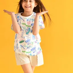 Anthrilo Kids Grey Cotton Regular Fit Shorts-image-6