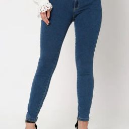 Vero Moda Blue Skinny Fit Mid Rise Jeans-image-35