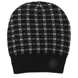 Woodland Black Checks Beanies-32