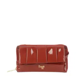 Baggit Red Textured Zip Around Wallet for Women-image-61