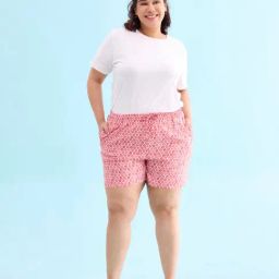 Go Colors! Pink Printed Shorts-image-88
