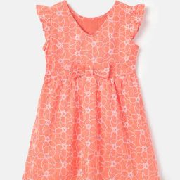 United Colors of Benetton Kids Coral Embroidered Dress-image-85