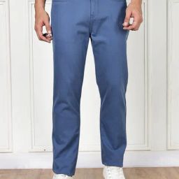 Thomas Scott Sky Blue Cotton Slim Fit Solid Jeans-image-91