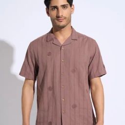 7 Alt By Pantaloons Pink Cotton Relaxed Fit Shirt-picture-41