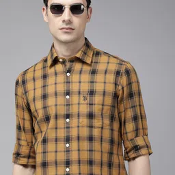 U.S. Polo Assn. Pure Cotton Tailored Fit Tartan Checked Casual Shirt-picture-0
