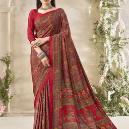 Mitera Ethnic Motifs Poly Crepe Saree-picture-48