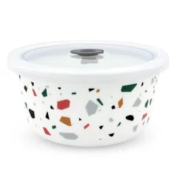 Larah by Borosil Multicolor Opalware Storage Bowls with Lids - Set of 2 image 2