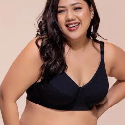 Clovia Black Cotton Minimizer Bra-picture-31