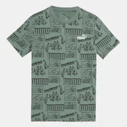 Puma Boys Green Moon Cotton Printed T-shirts-image-24