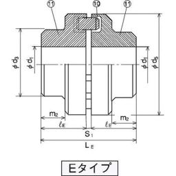 Mitsuboshi Nomex E Type Chan Coupling Overall Length 163.5 mm, Max Torque 735 Nm, 4500 RPM, Nor-Mex E148-image-41