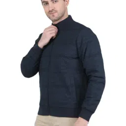 Monte Carlo Navy Regular Fit Printed Jacket image 3