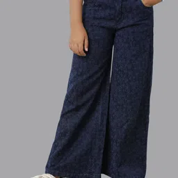UNDER FOURTEEN ONLY Girls Regular Fit Mid-Rise Low Distress Light Fade Jeans-picture-16