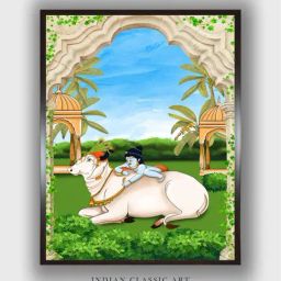 Indian Classic Art Multicolor Canvas Abstract Wall Art-image-43