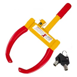 AllExtreme CQ6994B Heavy Duty Anti Theft Wheel Lock Clamp Anti-Theft Towing Parking Boot Tire Claw Adjustable for Auto Car Truck with Two Keys-image-2