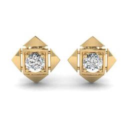 SHINE ETERNAL Lab Grown Diamond 14k (585) Yellow Gold Earrings for Women-picture-31
