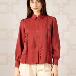 Van Heusen Red Regular Fit Shirt-image-10