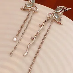 SZN Silver-Toned Drop Earrings-image-10