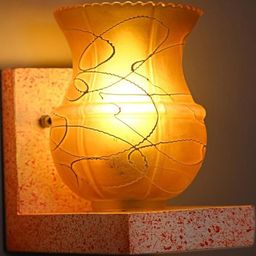 SOMIL Yellow Glass Cylinder Printed Wall Lamps-image-99