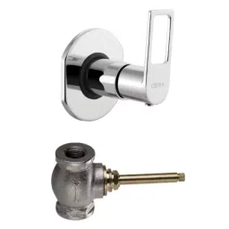 CERA Winslet Quarter Turn Single Lever Wall Mount Stop Cock, F1099351 + F4050502 (Set of 2 Pcs)-32