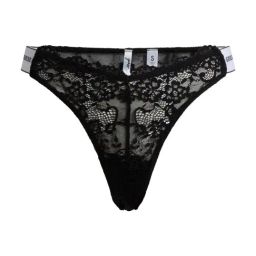 Guess Black Self Design Belle Thong Brief-picture-22