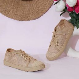 The White Pole Women's Beige Casual Sneakers-picture-12