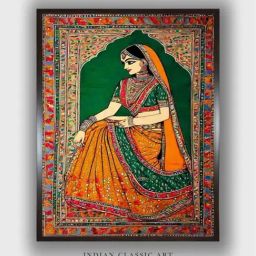 Indian Classic Art Multicolor Canvas Abstract Wall Art-image-72