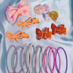 Jewelz Baby Girl Cute Flowers & Glitter Designed Hair Clips Set for Kids ¿ Pack of 16-image-25