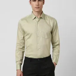 Van Heusen Green Cotton Slim Fit Shirt-picture-2