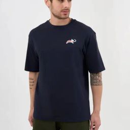 Dcyphr Blue Oversized Printed T-Shirt-image-63