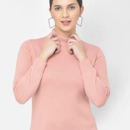 NUMERO UNO Dusty Pink Cotton Sweater-image-5