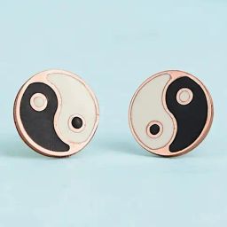 P.N.Gadgil Jewellers Yin-Yang 18kt Rose Gold Stud Gold Earring For Kids-image-31