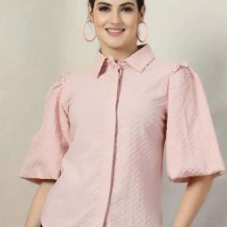 Melon By plusS Pink Plain Shirt-image-63