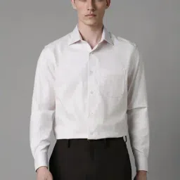Louis Philippe White Cotton Regular Fit Printed Shirt-picture-15