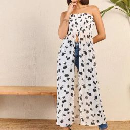 Marie Claire Women White Colour Maxi Abstract Dress-picture-24