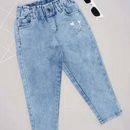 Pantaloons Junior Girls Light Blue Cotton Washed Jeans-picture-37