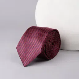 Allen Solly Maroon Embroidered Tie-picture-16