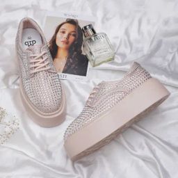 The White Pole Women's Pink Casual Sneakers-image-74