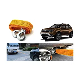 Auto Pearl 2.65 m Length 3000 Kg (3 Ton) Capacity Iron Tow Cable Rope for Renault Duster 2016-image-109