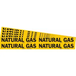 BRADY Pipe Marker Natural Gas Yellow & Black for 3/4 to 2-3/8 inch Outer Diameter Pipe, 781XC5 Pack of 20 Pcs)-image-43