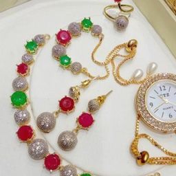 Alloy Gold-plated Gold Jewellery Set (Pack of 1)-image-114