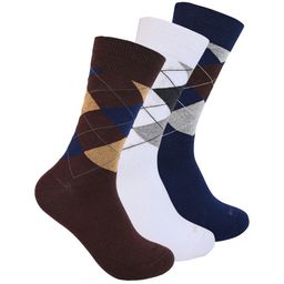 One8 Men Pack Of 3 Patterned Calf-Length Socks image 2