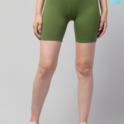 Attire Zone Women Pack Of 2 Skinny Fit Low-Rise Cycling Sports Shorts-image-94