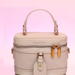 HAUTE SAUCE by Campus Sutra Leather Structured Sling Bag-7