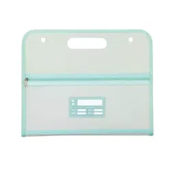 POLEN Horizontal Fullscape Expanding File Folder 13 Pocket Polypropylene Green-11