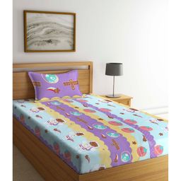 Single Arrabi Bed Cotton Bedsheet and Pillow Cover  Multicolour-image-53